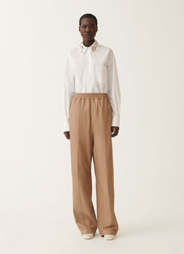 Fabiana Filippi Hose aus Nappaleder, weidenfarben Braun PLD215F273D8960000