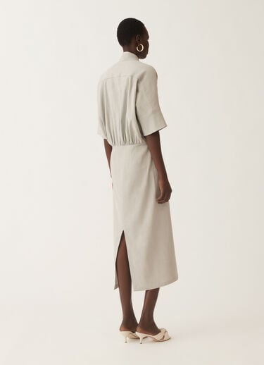 Fabiana Filippi Kleid aus Leinen und Stretch-Viskose, stahl STAHL ABDC02F119H5490000