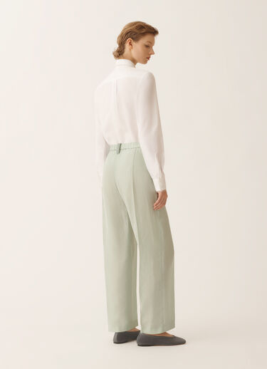 Fabiana Filippi Gubbio jogging pants in fluid fabric, Ghirri green Ghirri Green PAD266F322L7850000