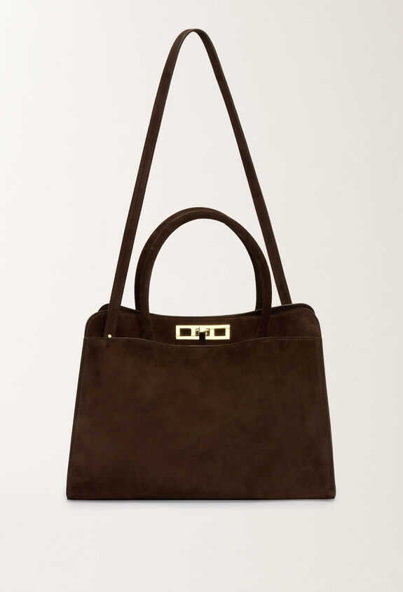 Fabiana Filippi Bolso grande de ante, ébano MARRÓN BGD215A851L8070000