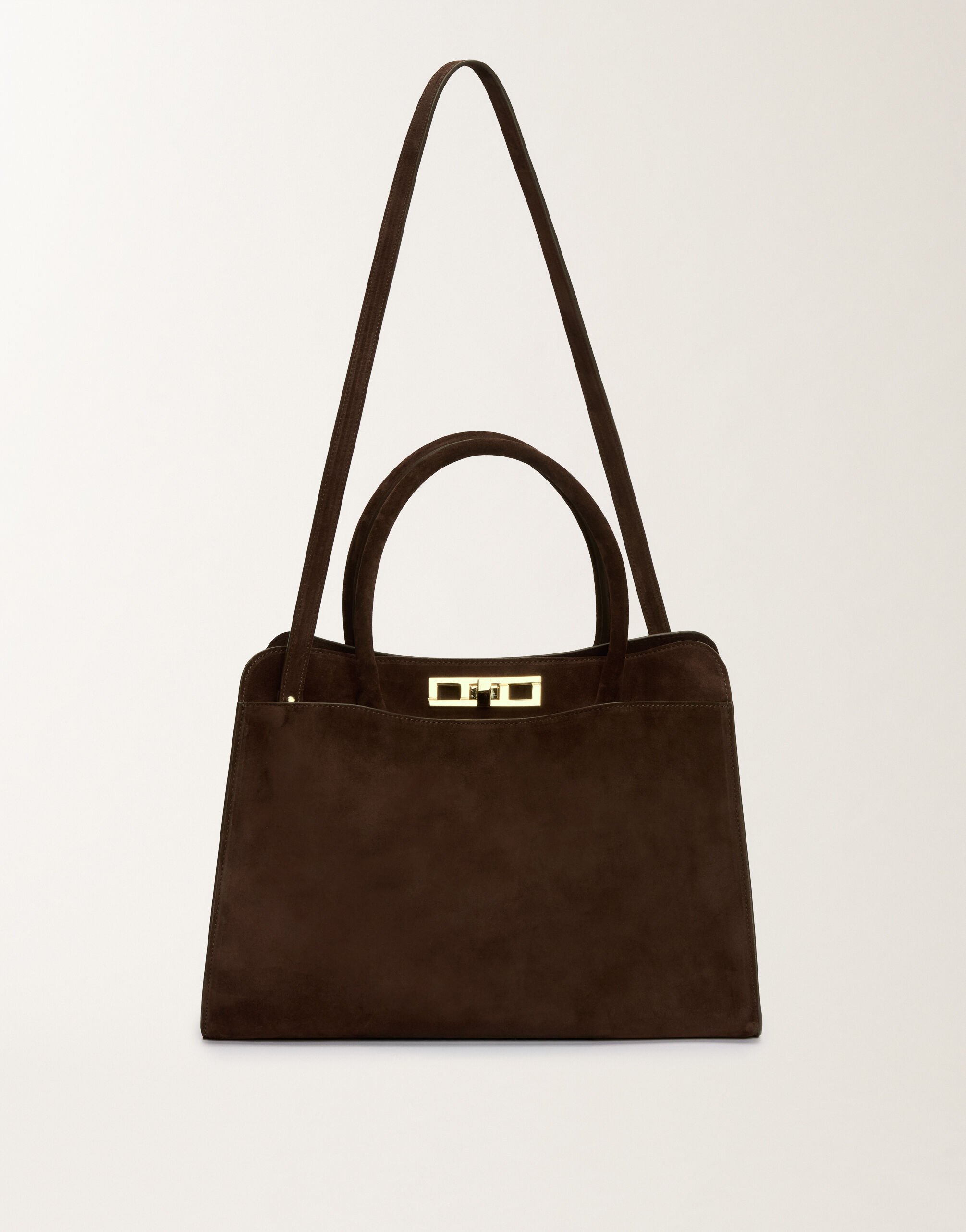 Fabiana Filippi Große Handtasche aus Wildleder, ebenholzbraun Braun BGD215A851L8070000