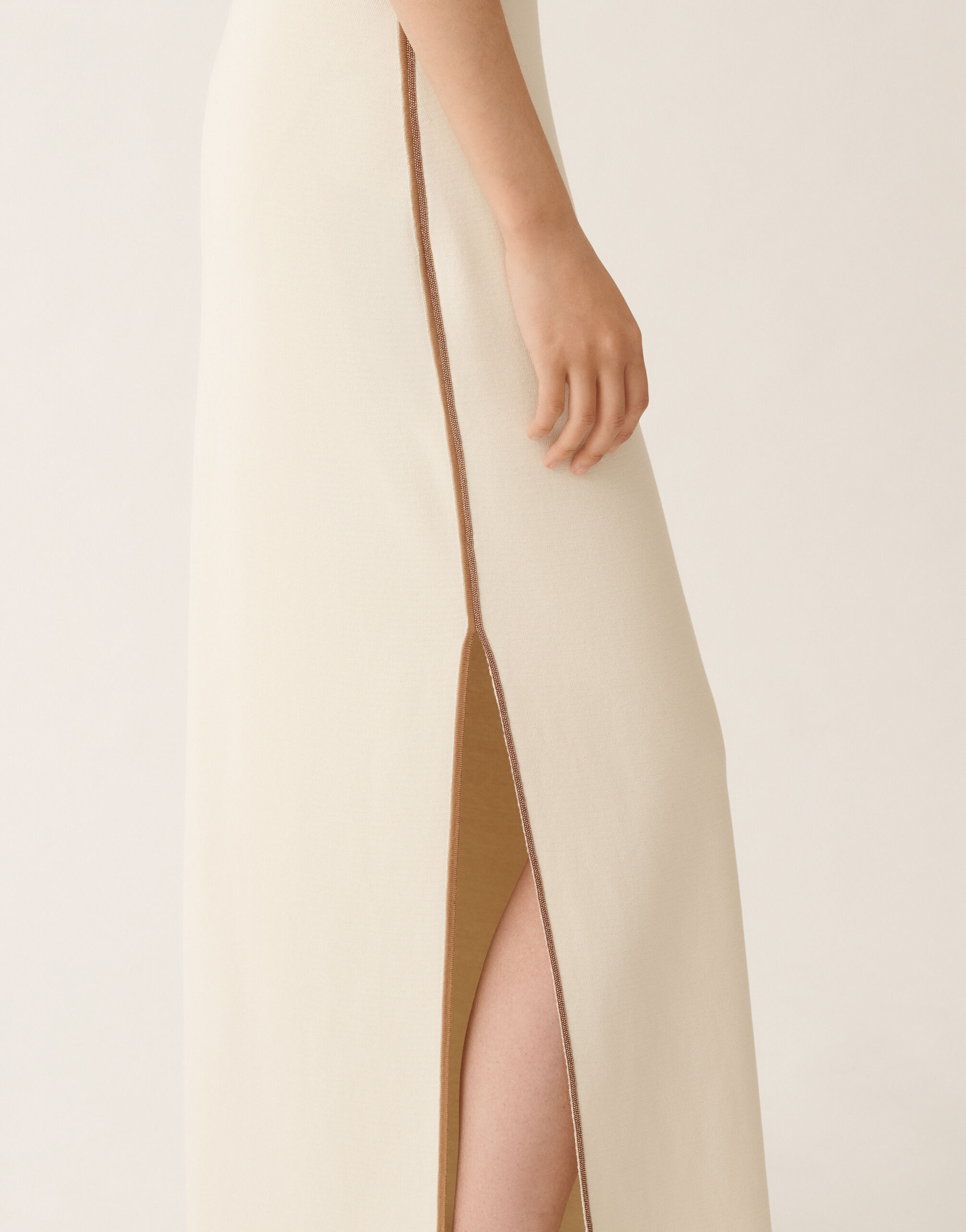 Fabiana Filippi Skirt in organic cotton, butter and wicker BUTTER GND276F817M1810000