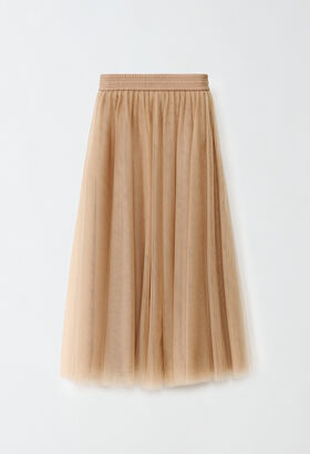 Fabiana Filippi Tulle skirt, camel BROWN MAD224F574L0010000