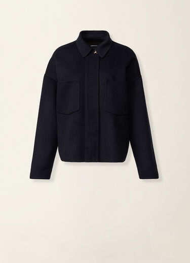Veste chemise en double de laine, bleu nuit Fabiana Filippi Veste chemise en double de laine, bleu nuit Bleu nuit CTD216F196M2610000