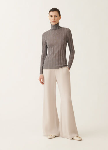 Fabiana Filippi Amelia envers satin trousers, dust GREY PAD215F291D9080000