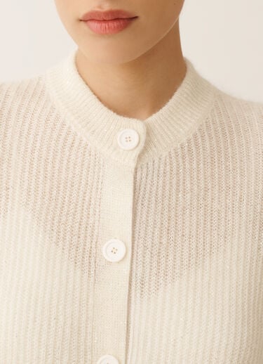 Mohair cardigan with sequins, raffia Fabiana Filippi Mohair cardigan with sequins, raffia Raffia MAD266F129L7390000