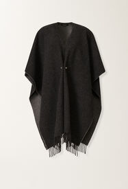 Fabiana Filippi Cappa aperta in lana e cashmere, ardesia e roccia Grigio SAD225A930L8470000
