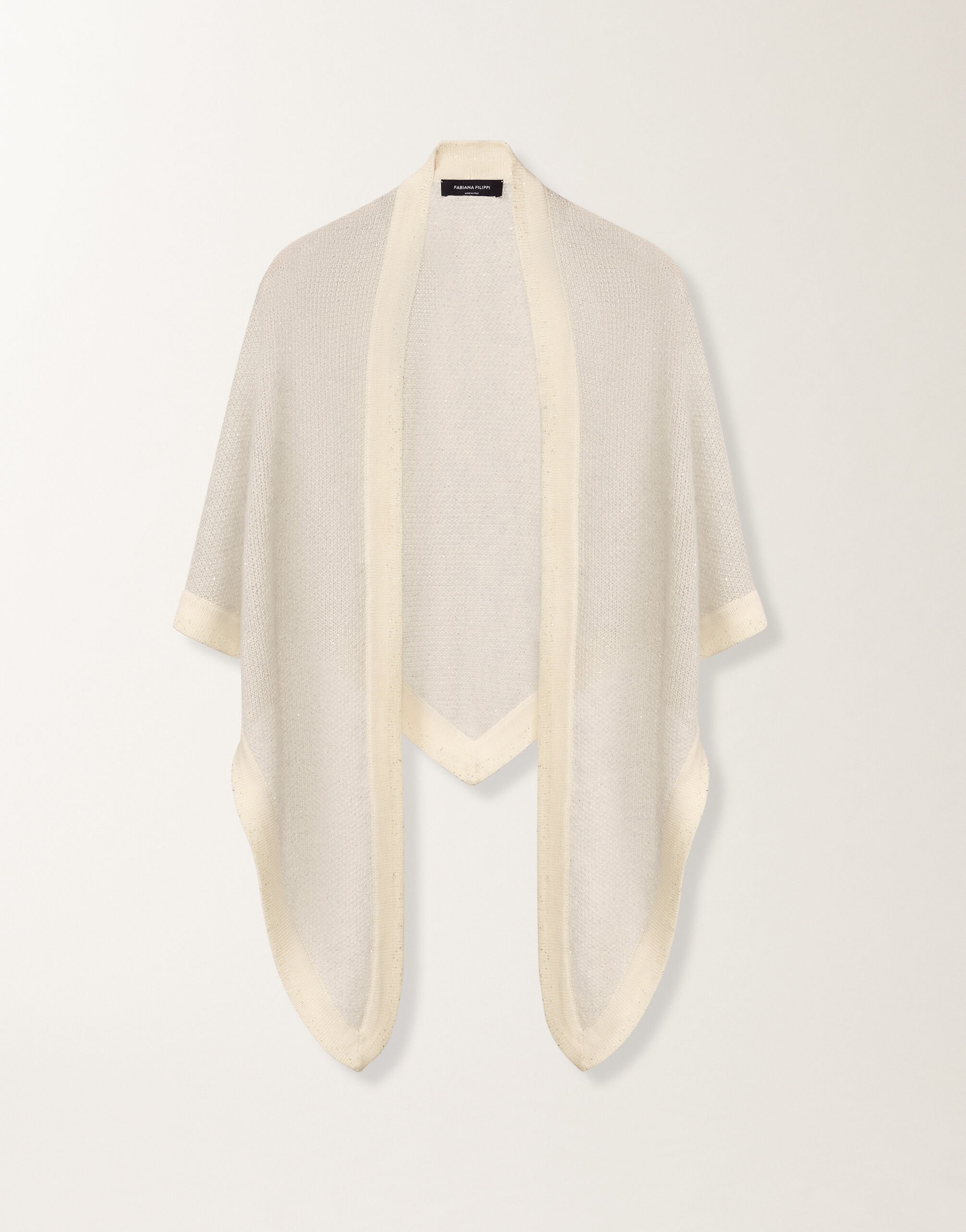 Mohair scarf with sequins, gravel Fabiana Filippi Mohair scarf with sequins, gravel Gray SAD266A879L9340000