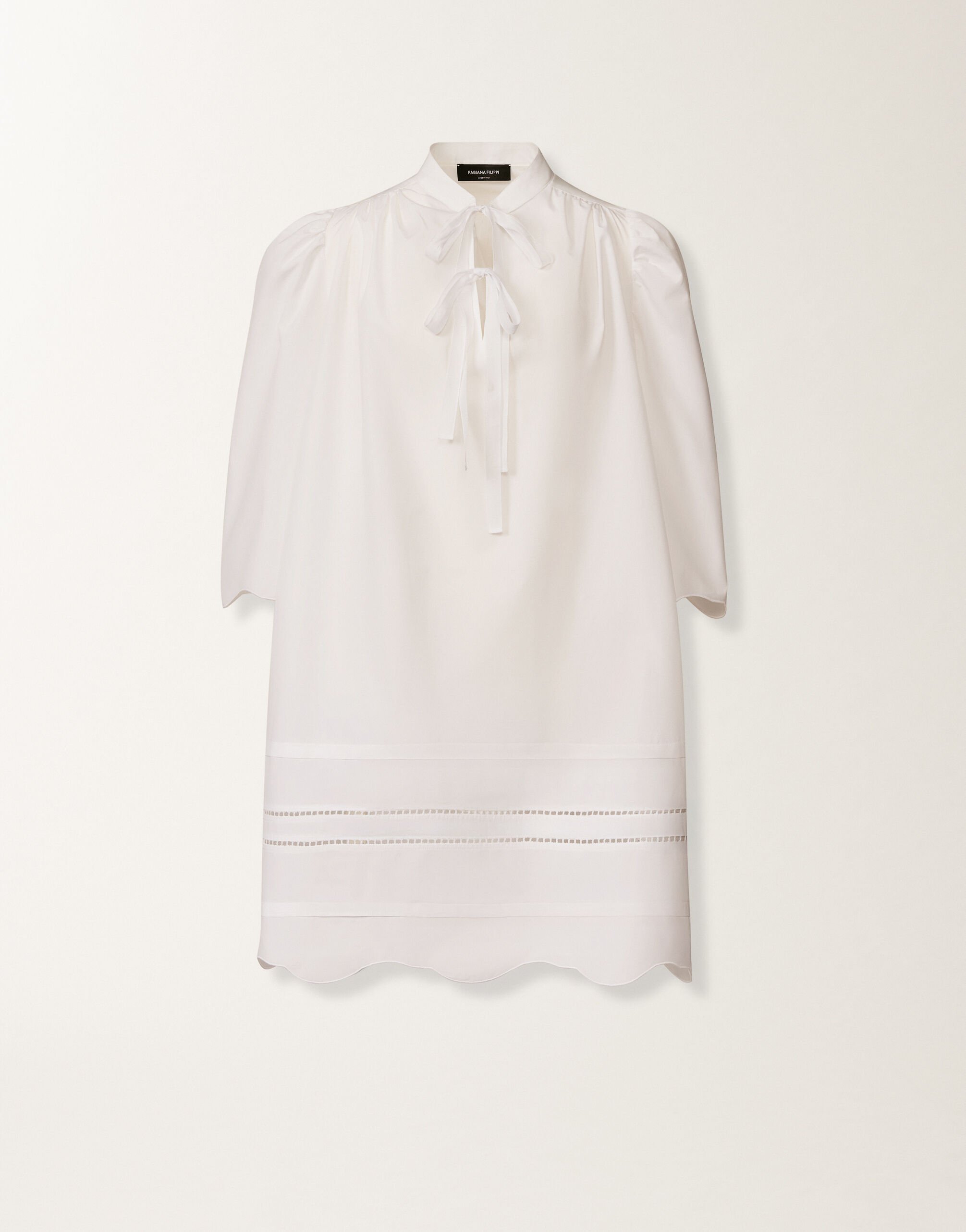 Abito in popeline, bianco ottico Fabiana Filippi Abito in popeline, bianco ottico BIANCO OTTICO ABD276F625M1270000