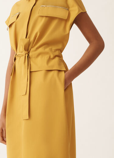 Fabiana Filippi Sahariana dress in mustard poplin MUSTARD ABD276F618L5820000