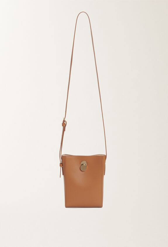 Fabiana Filippi Mini sac Eclissi en cuir de veau, cuir MARRON AAD265A828L2140000