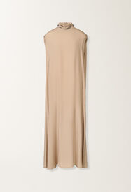 Fabiana Filippi Dress in enver satin, birch Beige ABD225F632L6820000