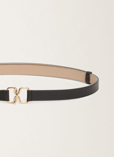 Fabiana Filippi Calfskin crossover belt, black BLACK AAD265A972L2140000