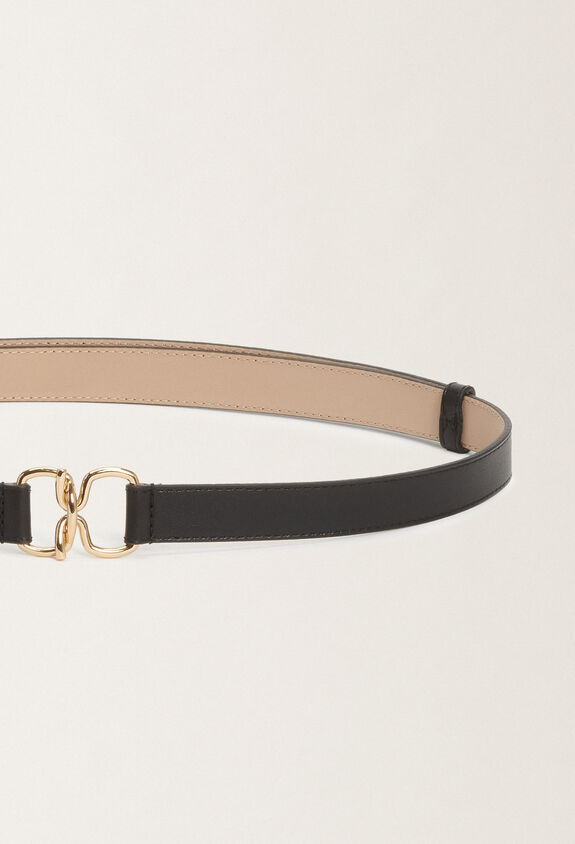Fabiana Filippi Calfskin crossover belt, black BLACK AAD265A972L2140000