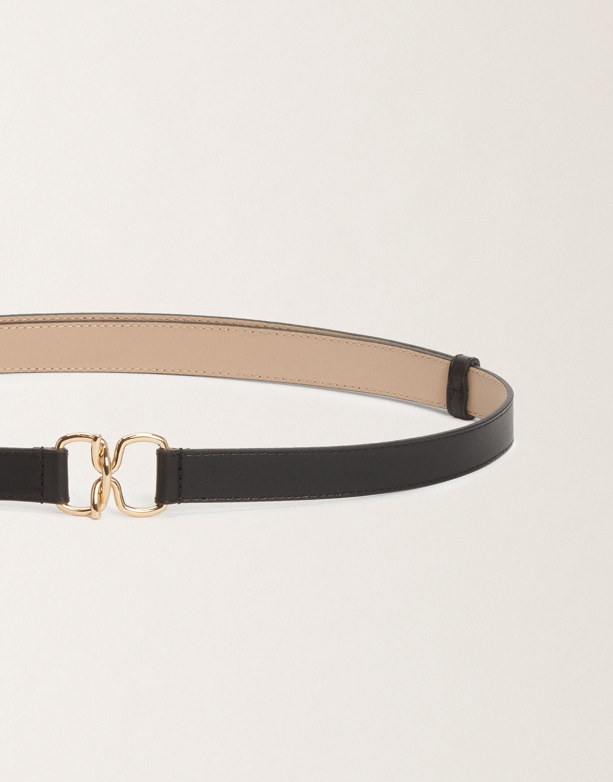 Fabiana Filippi Calfskin crossover belt, black BLACK AAD265A972L2140000