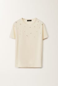 Fabiana Filippi Jersey T-shirt, vanilla VANILLA JED275F278L3670000