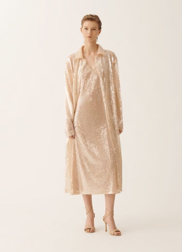 Fabiana Filippi Water-effect sequin dress, nude Beige ABD266F192L7930000