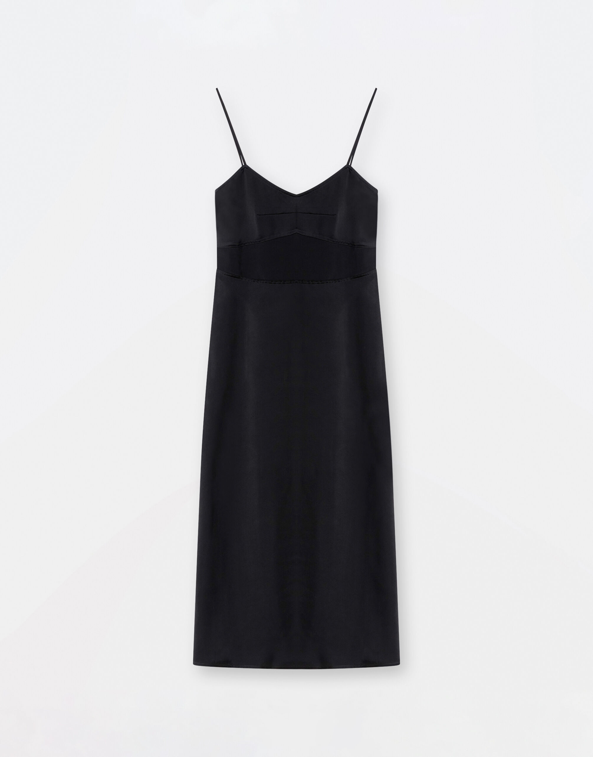 Vestido raso hotsell negro