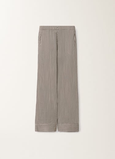 Fabiana Filippi Hose aus Viskose und Seide, gestreift, schwarz und weiß WEISS/SCHWARZ PADC02F415H5530000