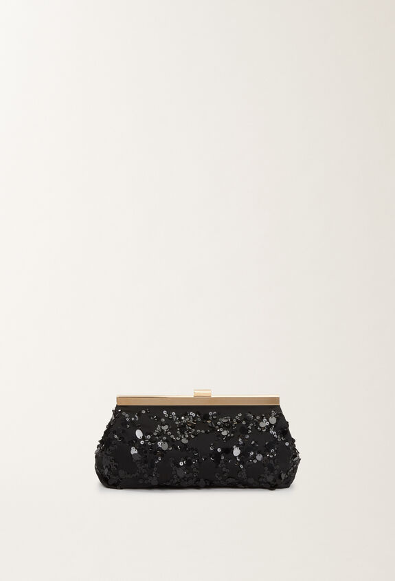 Fabiana Filippi Clutch with sequin embroidery BLACK BGD265A849L2560000