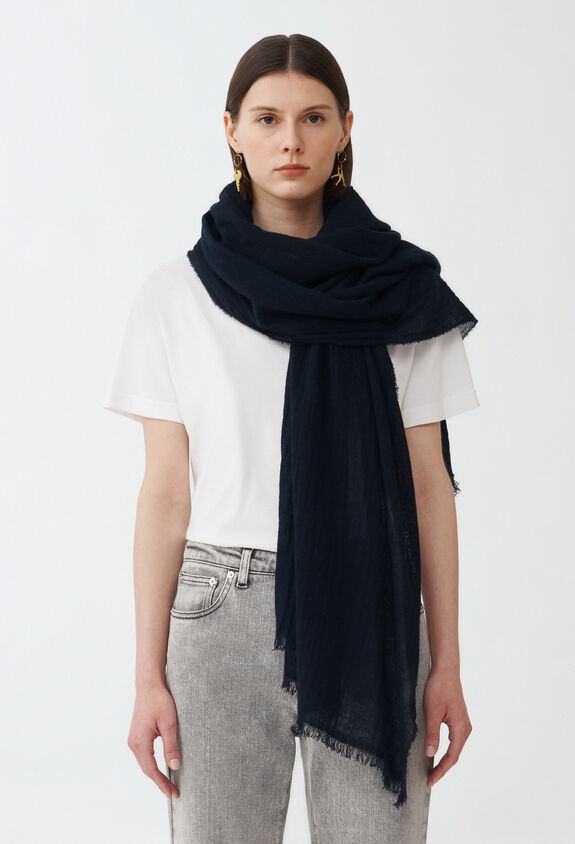 Fabiana Filippi Cashmere scarf, ink blue BLUE SAD214A795I9500000