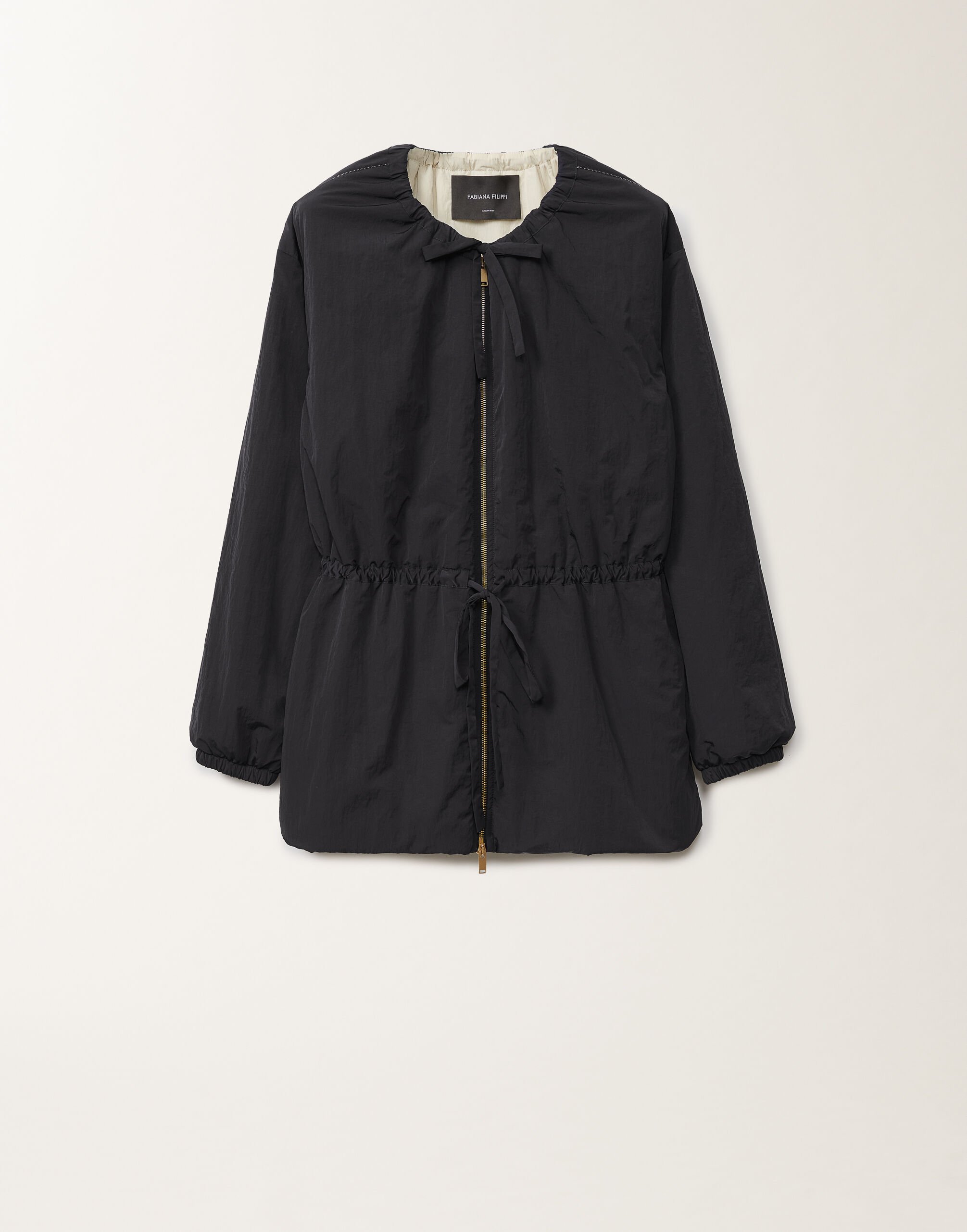 Fabiana Filippi Jacke aus Funktionsgewebe mit krauser Oberfläche, nachtblau BLAU CTD275F721L3400000