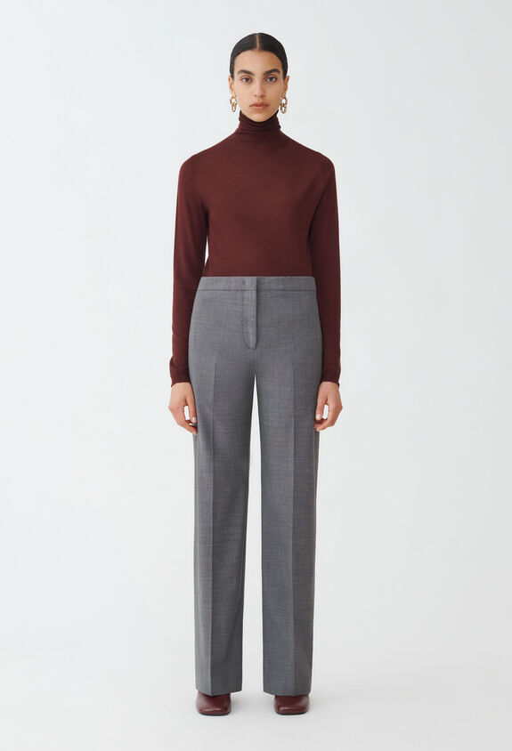 Fabiana Filippi BISTRETCH WOOL LOW WAIST TROUSERS GREY PAD214F320D6200000