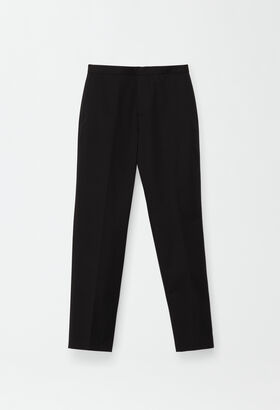 Fabiana Filippi Hose aus Gabardine, Schwarz Weiß MAD264F031N9000000
