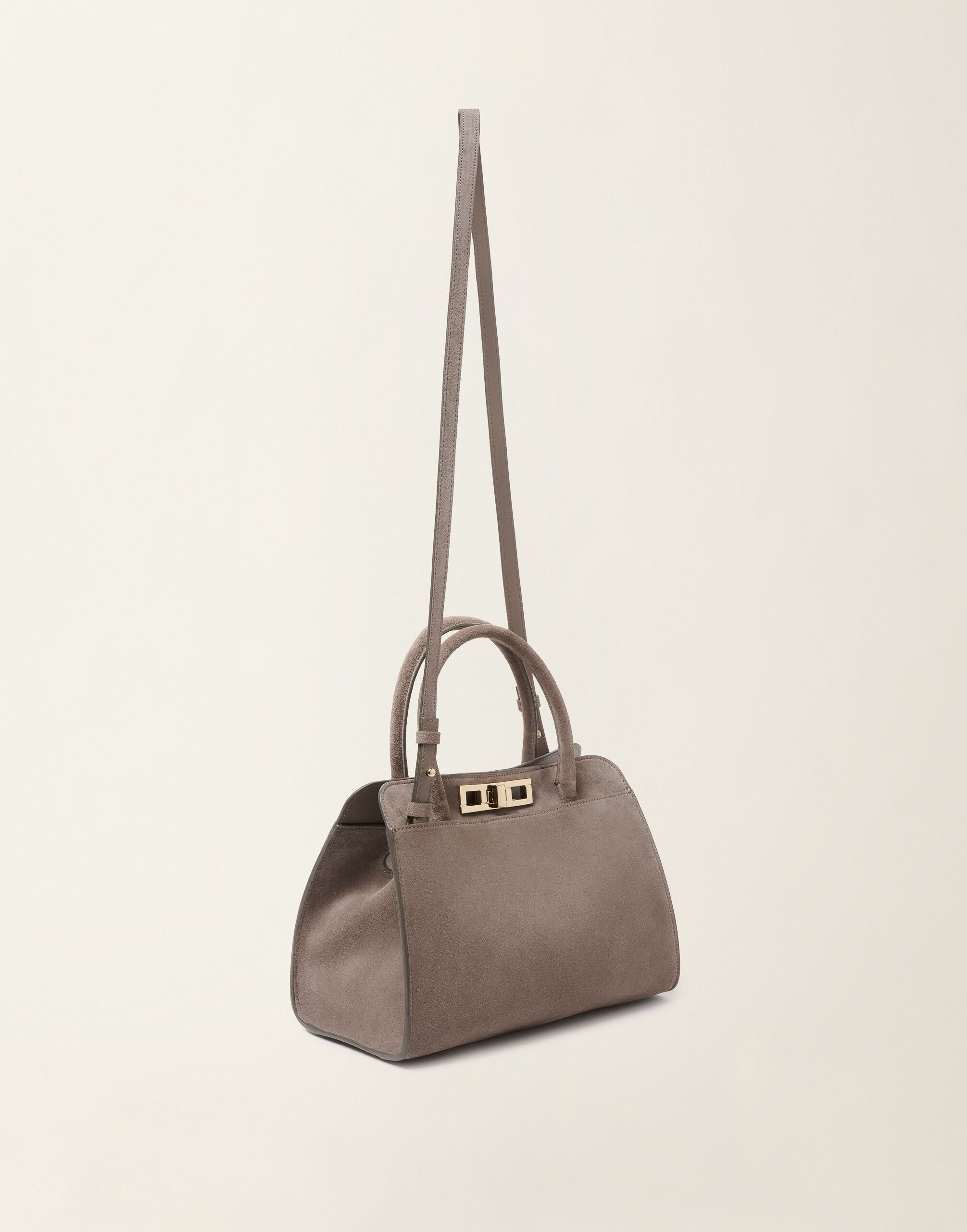 Fabiana Filippi Petit sac à main en daim, moka meringue Moka meringue BGD216A853M5000000