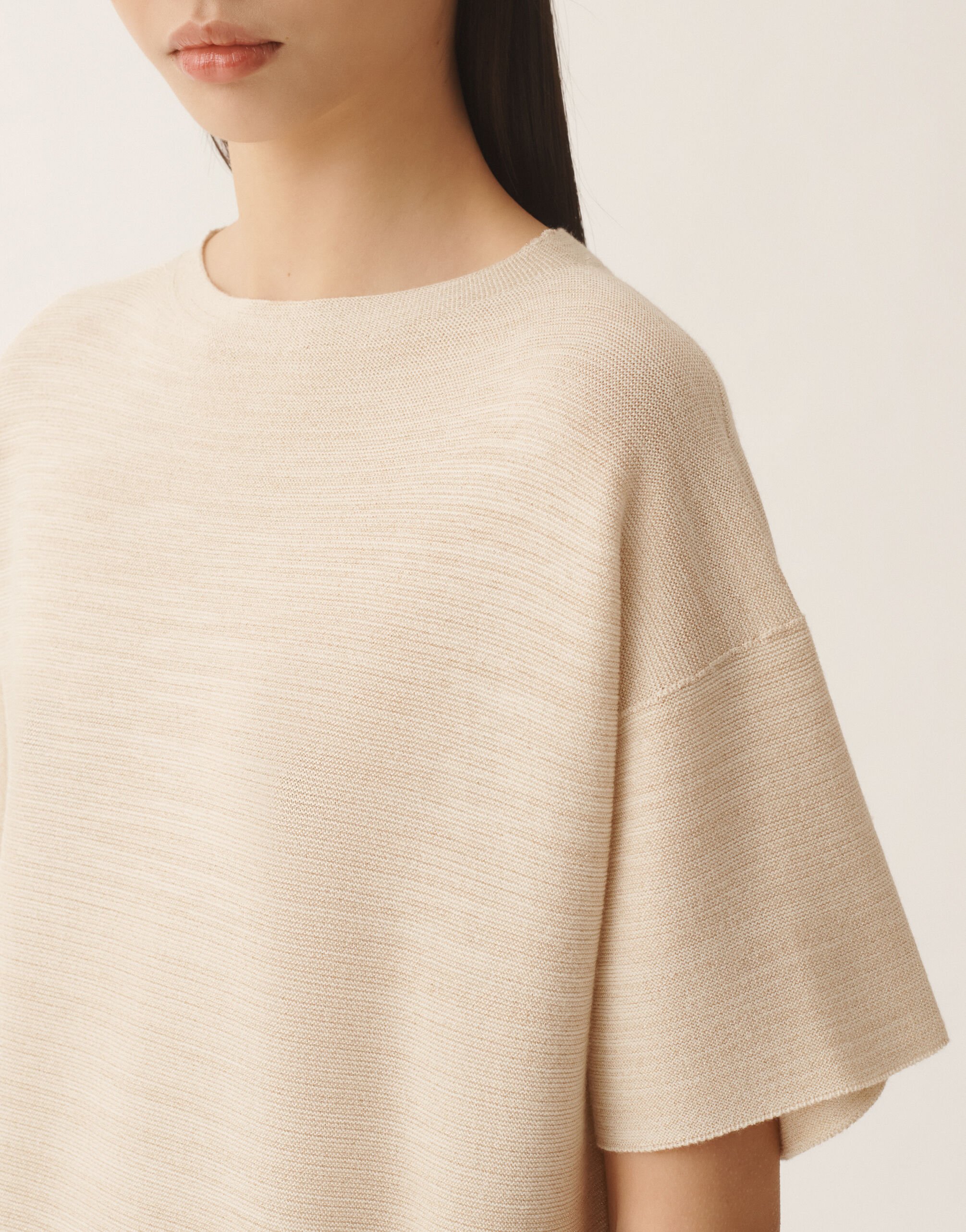 Fabiana Filippi Wool, cotton, and lurex dress, ivory Butter ABD266F178L7660000