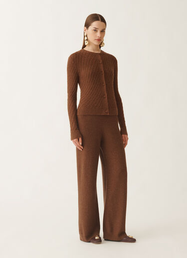 Fabiana Filippi Wool and silk sweater with sequins, mahogany BROWN MAD215F112D2960000
