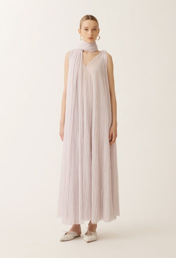 Fabiana Filippi Pleated tulle dress, mauve LAVENDER ABD275F622L3860000