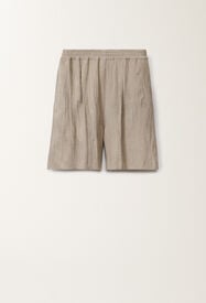 Fabiana Filippi Pleated suede shorts, clay CLAY PLD275F760D8620000