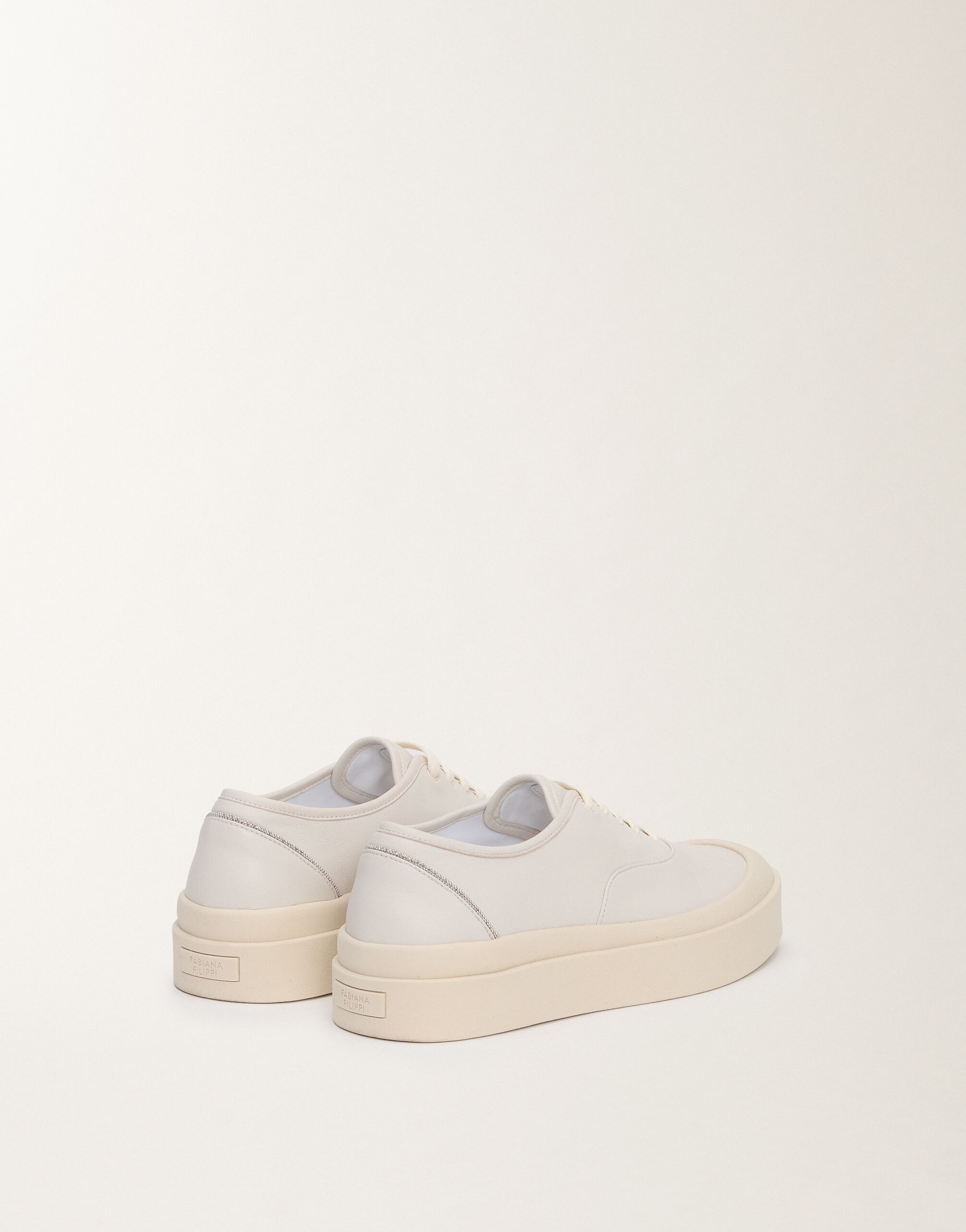 Fabiana Filippi Nappa leather sneakers, butter BUTTER ASD275A961L4080000