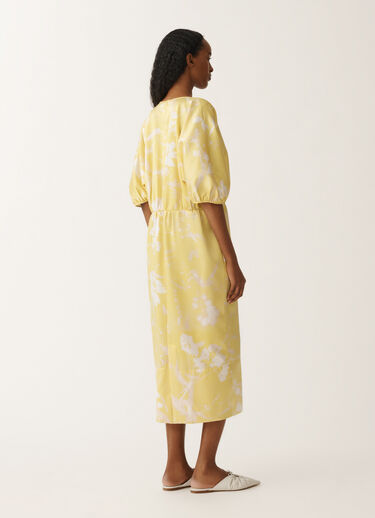 Fabiana Filippi Kleid mit Print Tilia aus Seide, zederfarben GELB ABD265F199D8270000