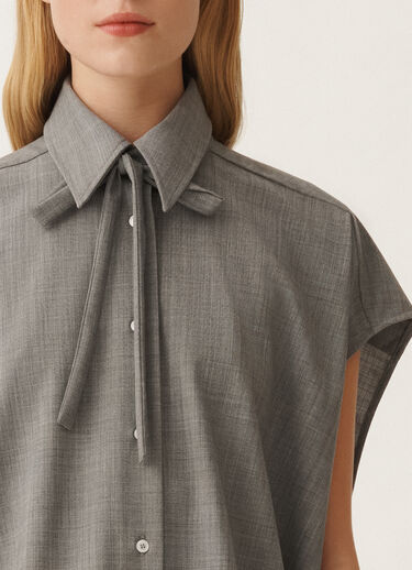 Fabiana Filippi Cool wool shirt, melange rock GREY CAD265F429D6200000