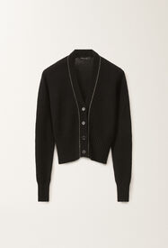 Fabiana Filippi Brushed cashmere cardigan, black BLACK MAD265F038L1610000