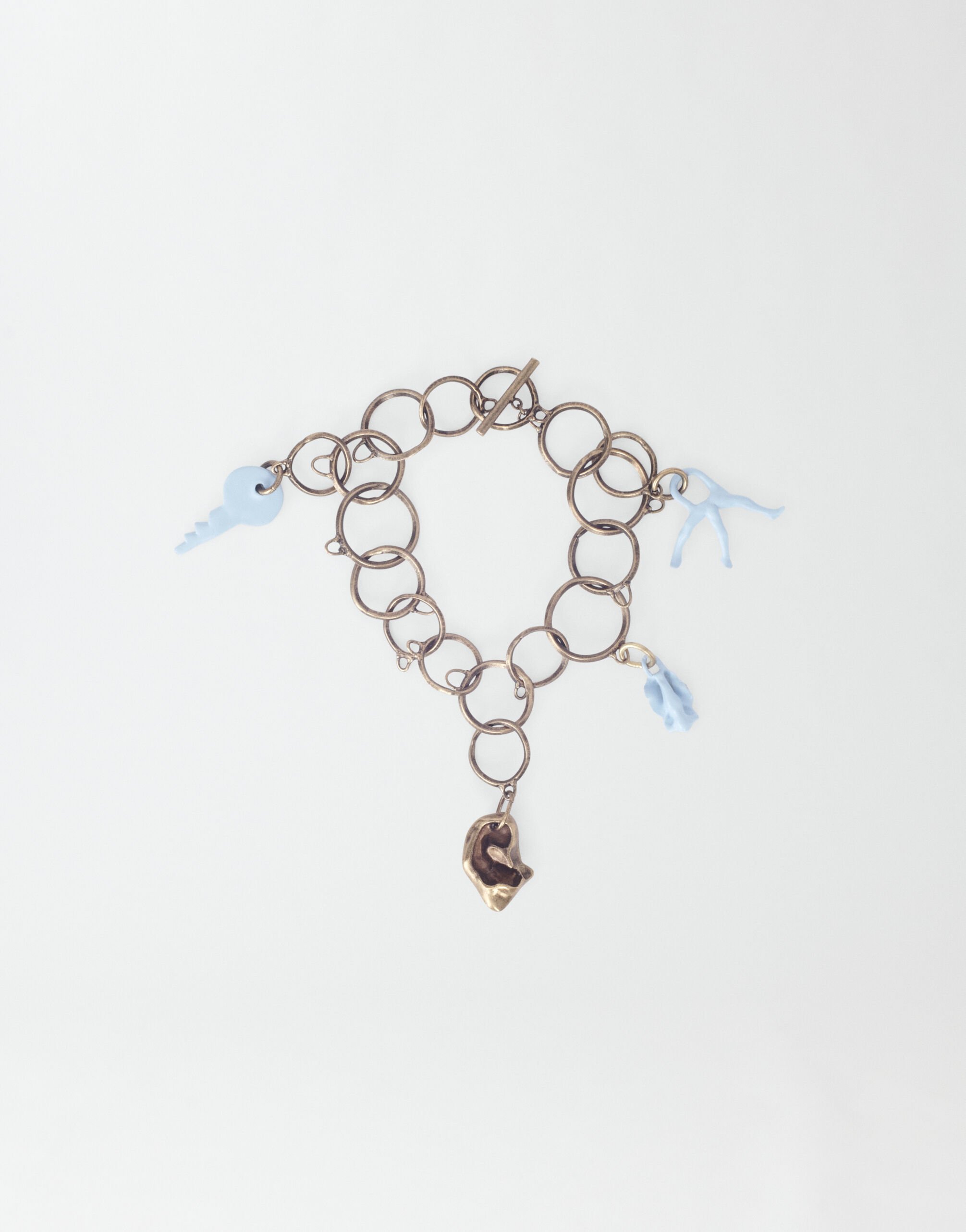 Fabiana Filippi Bracelet chaîne avec breloques en laiton écologique BXD274A964H1590000