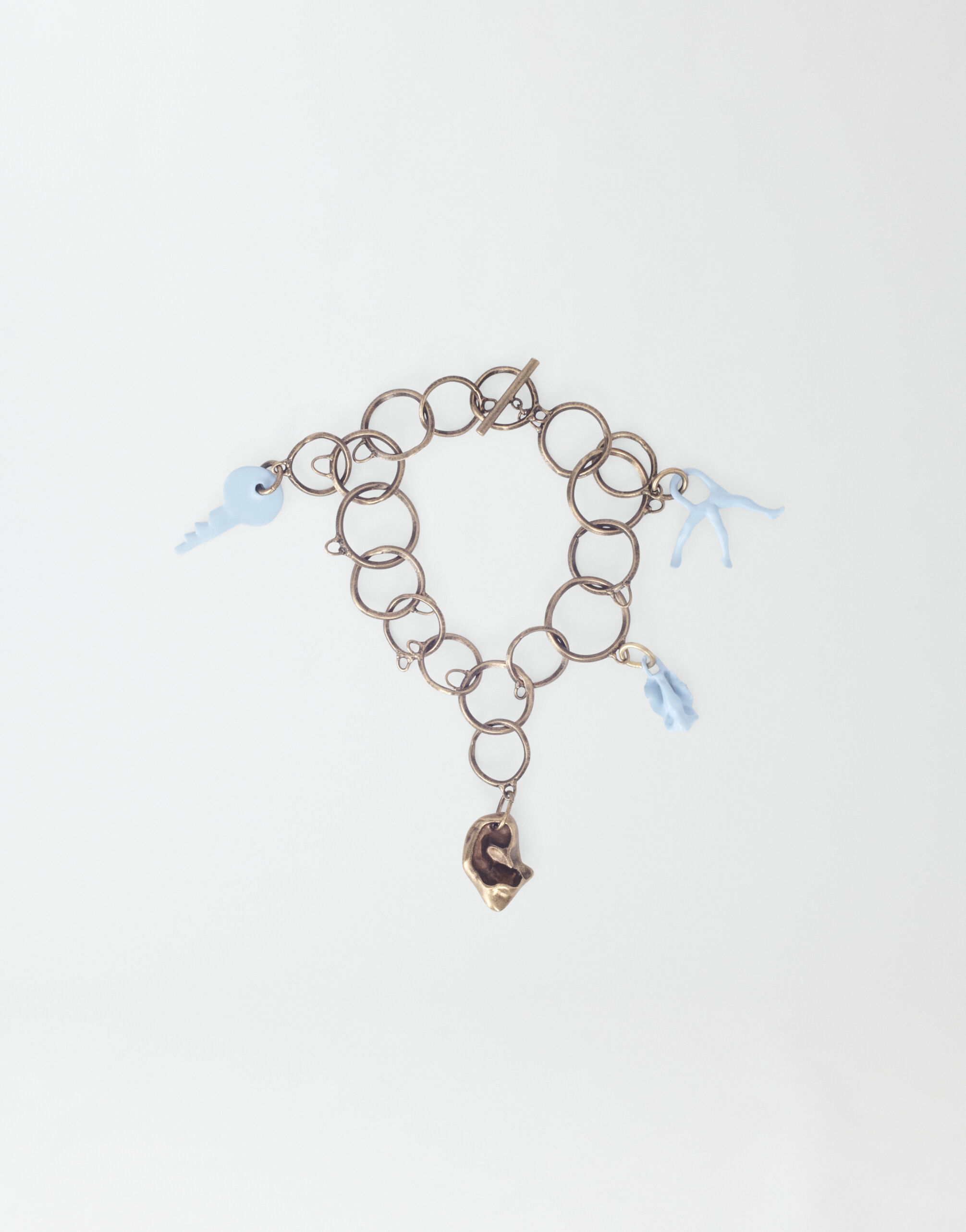 Fabiana Filippi Bracciale catena con ciondoli in ottone eco SAD274A829H1570000