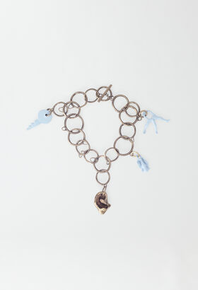 Fabiana Filippi BRASS BRACELET WITH CHARMS GREEN SAD214A823D2960000