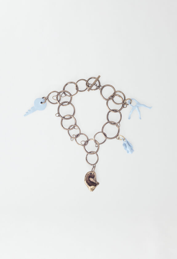 Fabiana Filippi Bracelet chaîne avec breloques en laiton écologique BXD274A967H1590000