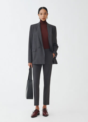 Fabiana Filippi Cool wool double-breasted jacket, charcoal CHARCOAL GCD264F162D6200000