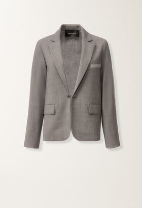 Fabiana Filippi Cool wool jacket, melange rock GREY GCD215F201L5650000