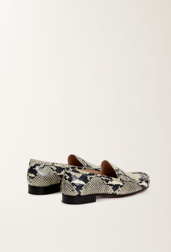 Fabiana Filippi Python-print calfskin loafers, putty WHITE ASD265A929L2520000