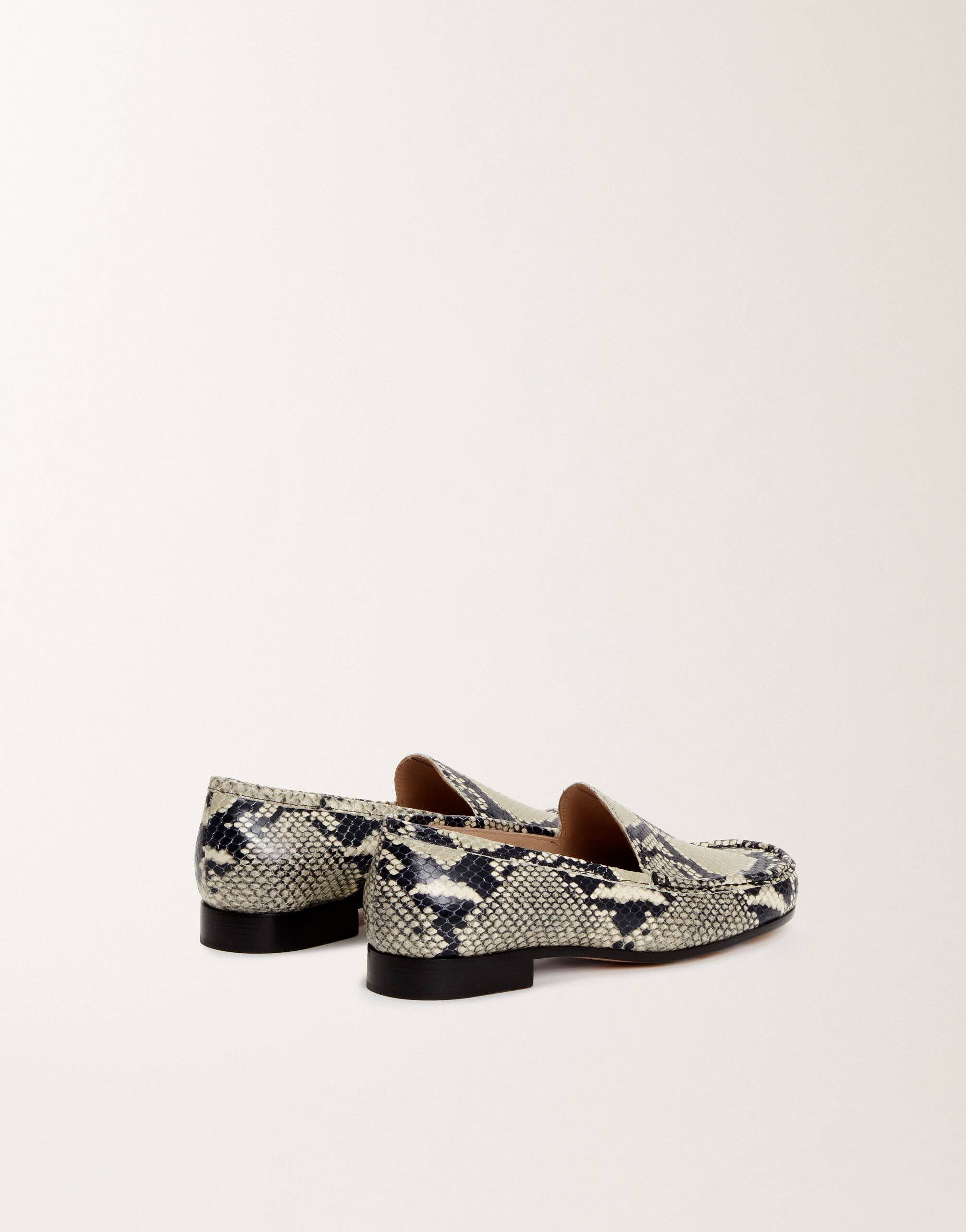 Fabiana Filippi Python-print calfskin loafers, putty WHITE ASD265A929L2520000