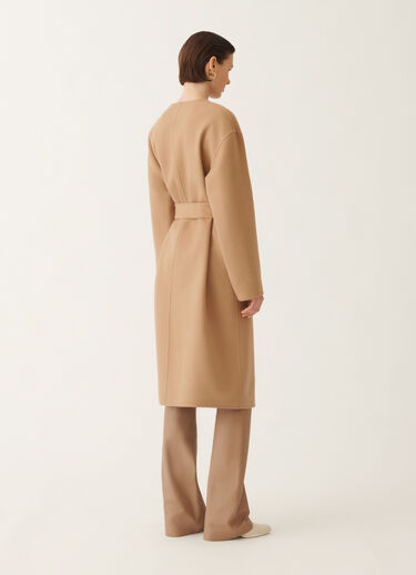Fabiana Filippi Cappotto in double di lana, vimini e corda MARRONE CTD215F240L5080000