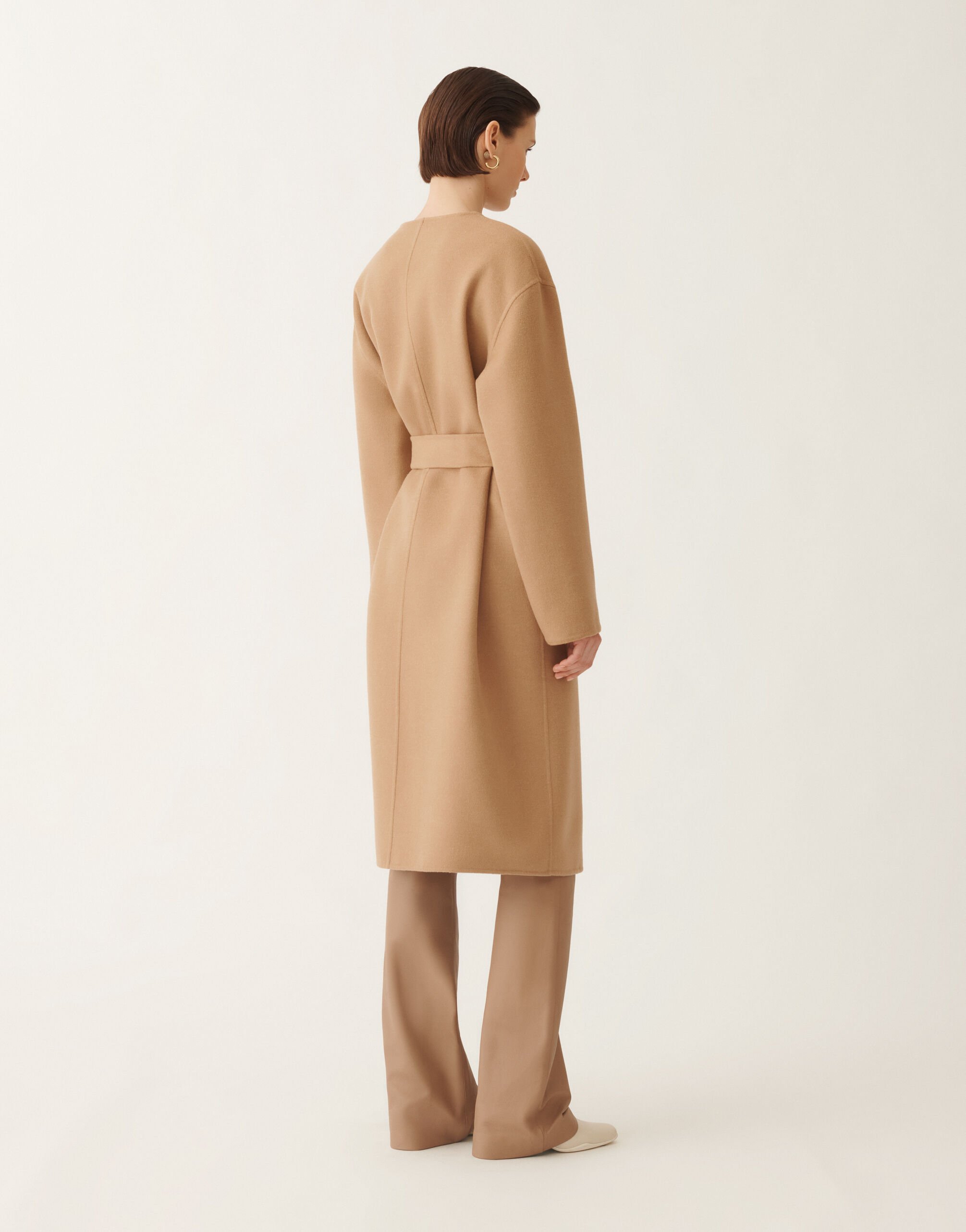 Fabiana Filippi Cappotto in double di lana, vimini e corda MARRONE CTD215F240L5080000