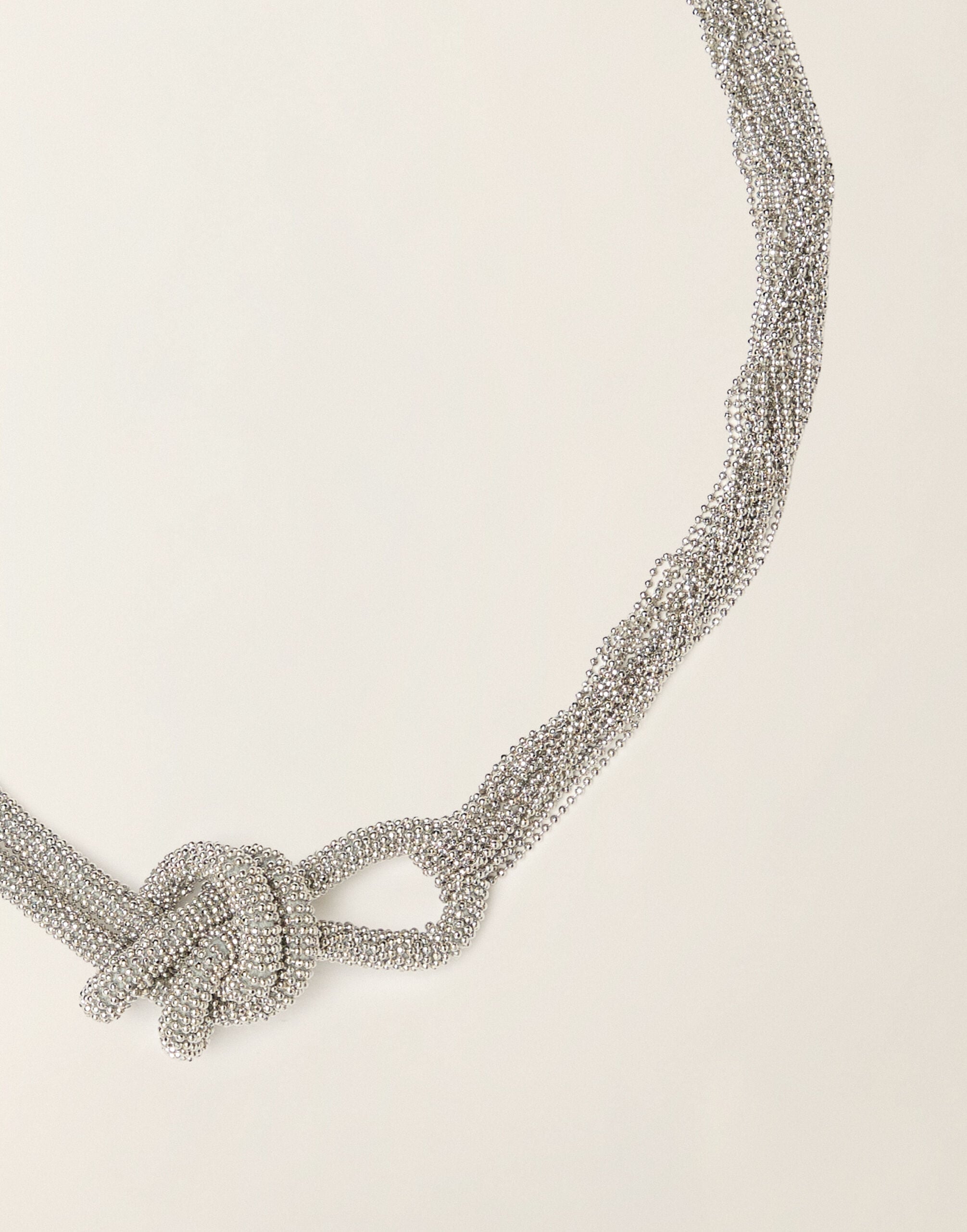 Filo diamante knot necklace, nickel Fabiana Filippi Filo diamante knot necklace, nickel Nikel BXD226A986M5250000