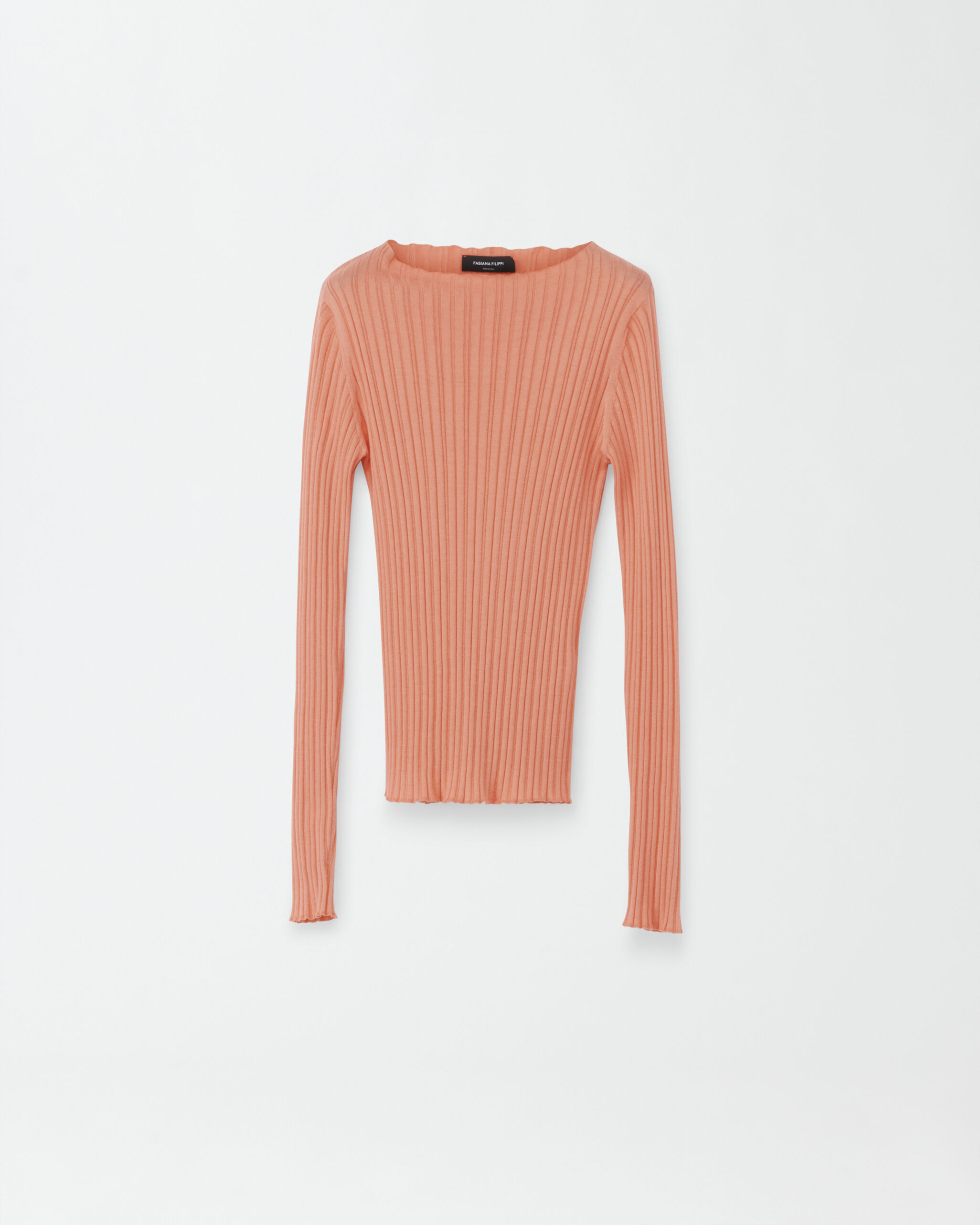 Fabiana Filippi Pull en coton et soie, corail MANDARINE CAD274F621H4560000