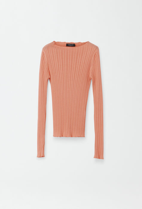 Fabiana Filippi Cotton and silk sweater, coral MAD274F524D6640000